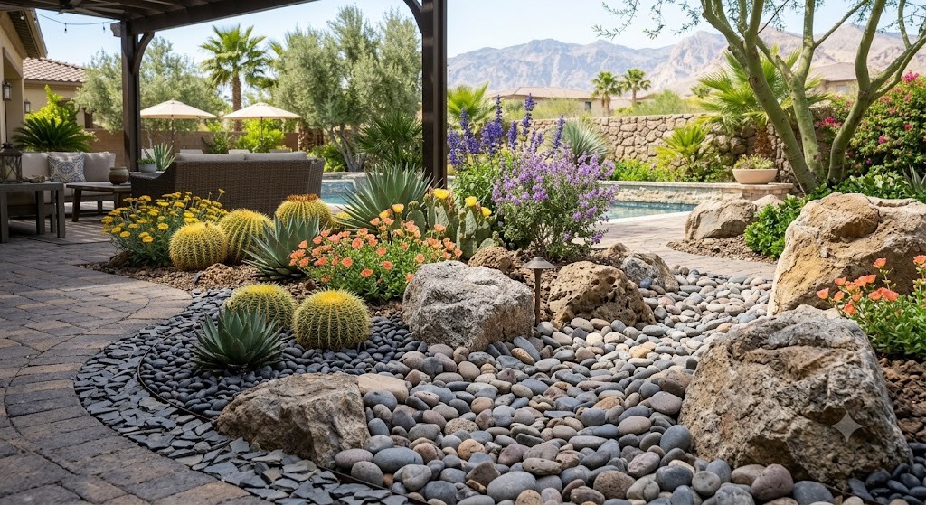 Summer landscaping ideas with rocks