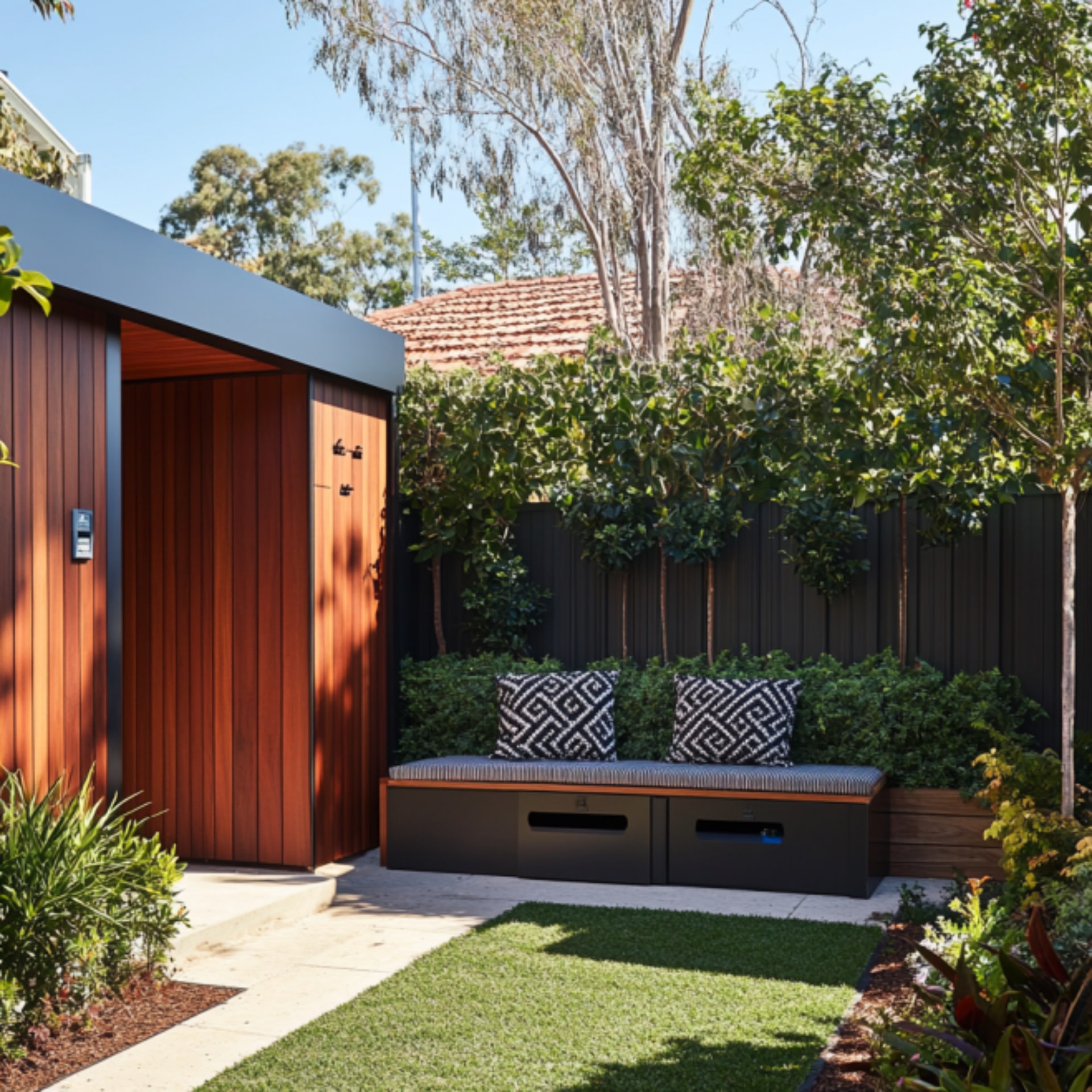 narrow side yard