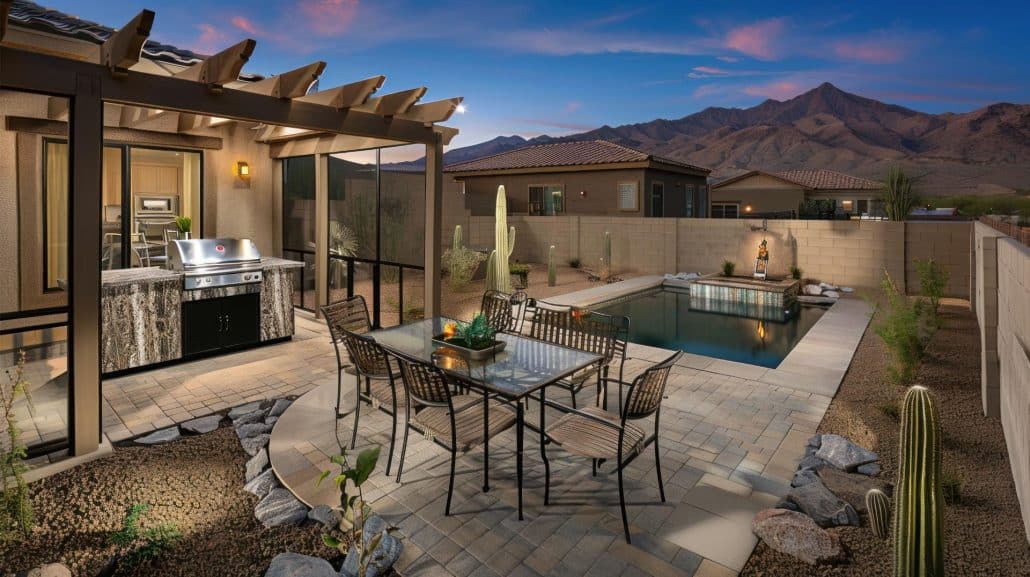 outdoor kitchen and BBQ