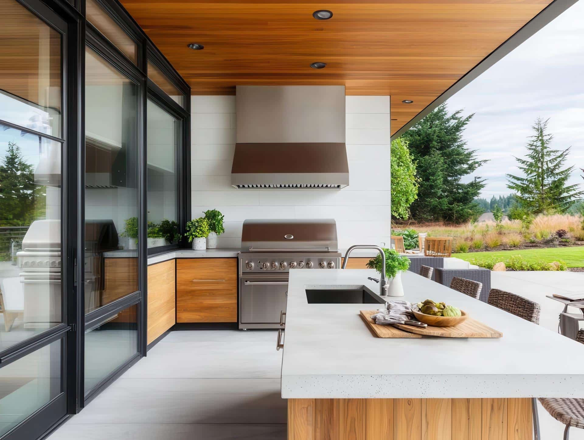 designing outdoor kitchen
