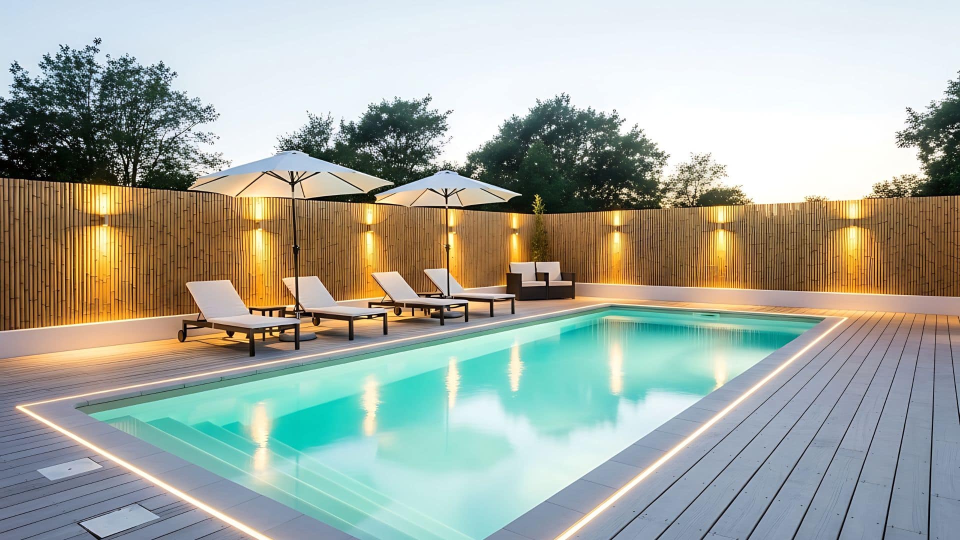 Modern pool landscaping