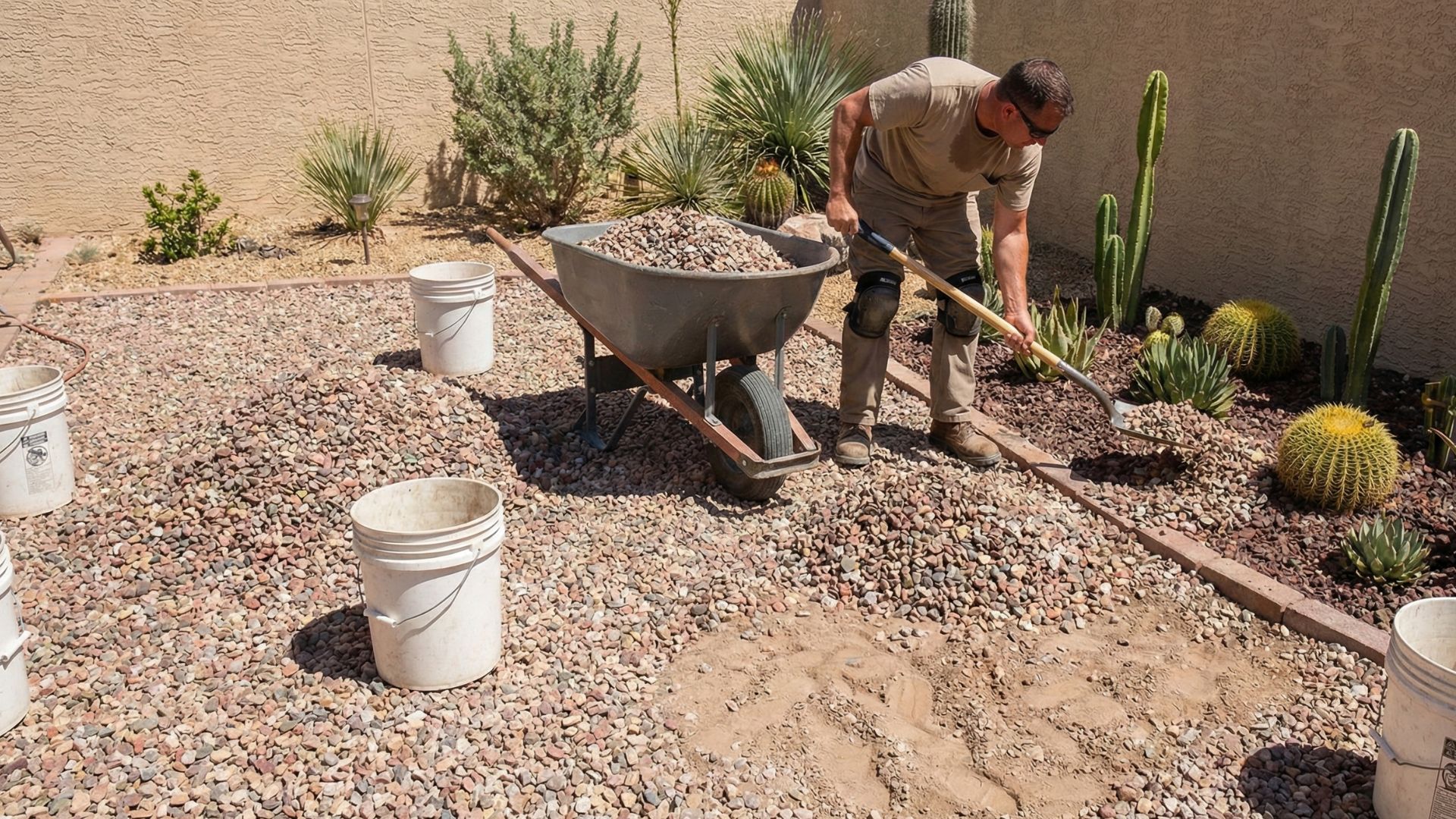 Winter job ideas for landscapers with gravel installation