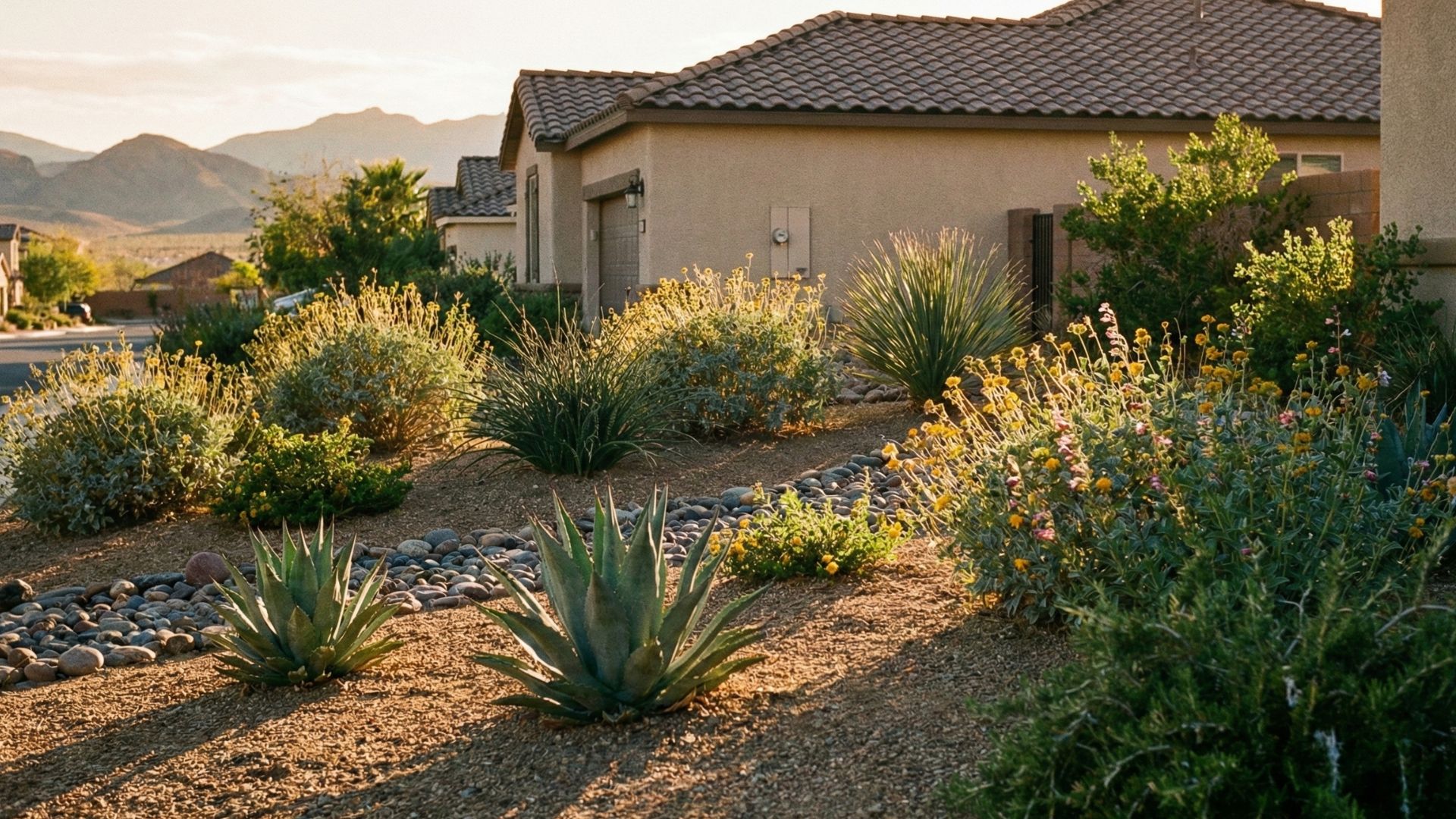 Simple backyard landscaping ideas with desert plants