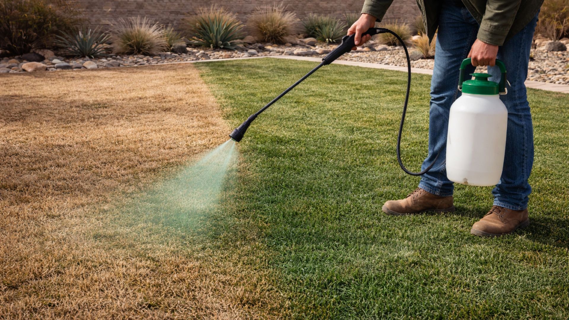 Landscaping ideas for winter with lawn treatment