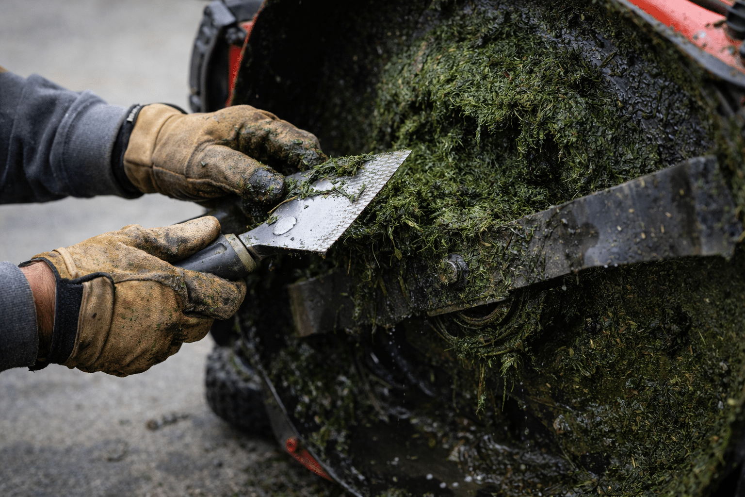 Professional landscaper mowing wet grass, is it ok to mow.