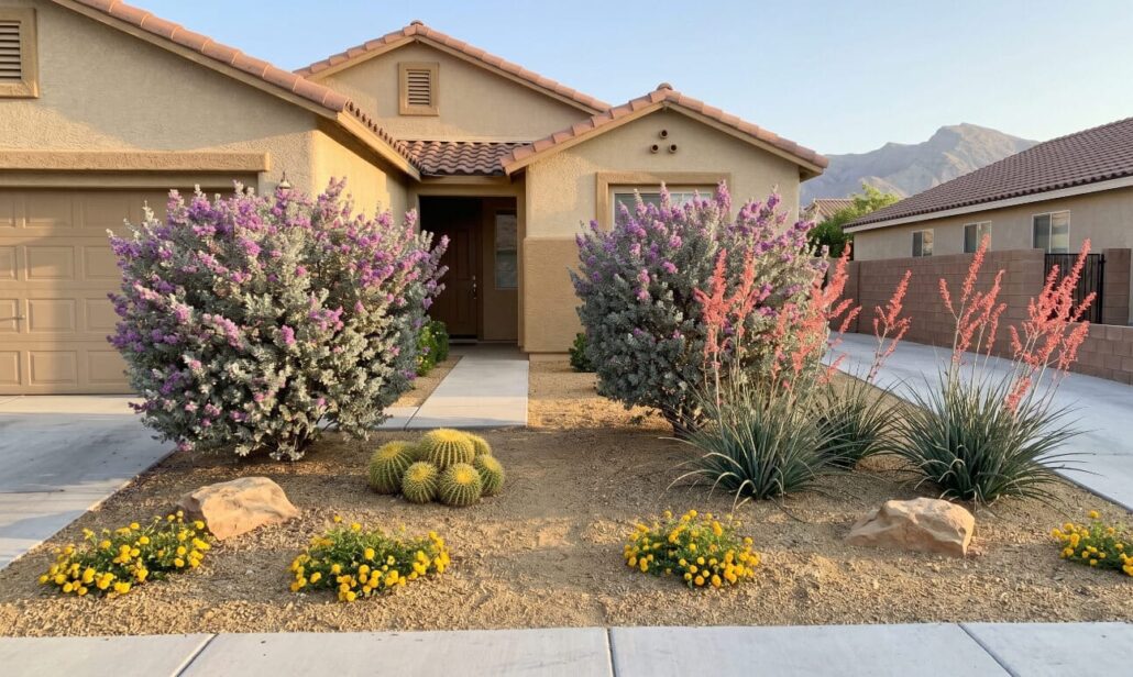 An image of shrubs that grow Henderson landscaping