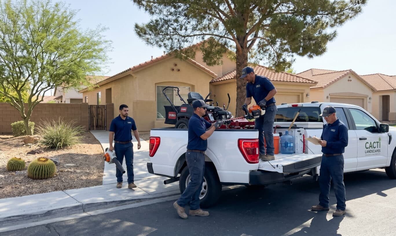 Xeriscaping in Henderson: Image of desert landscapers