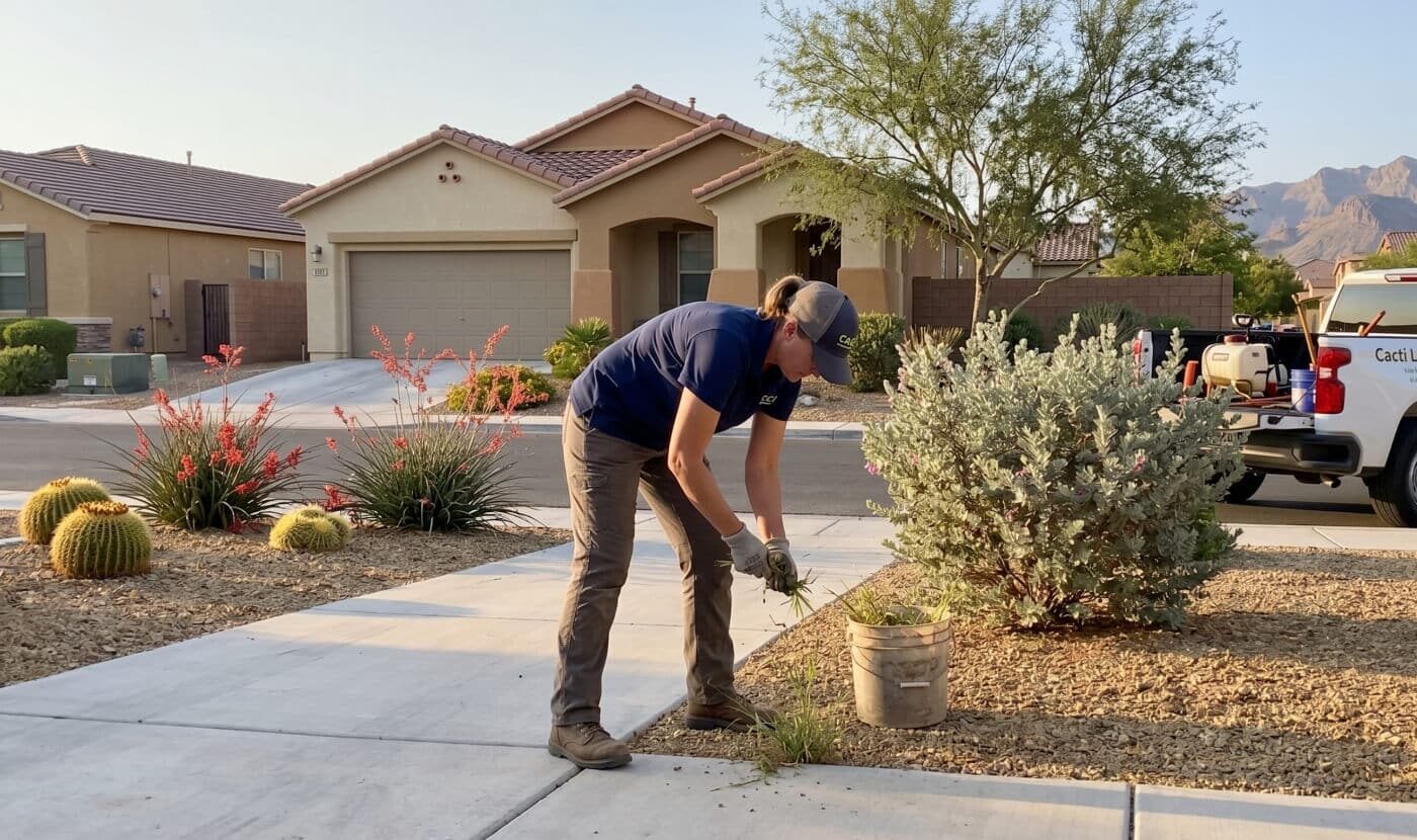An image of summer landscaping in Henderson NV