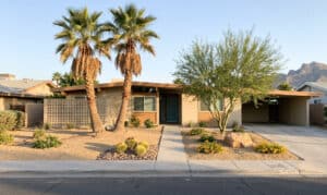 Xeriscaping in desert climate of Henderson